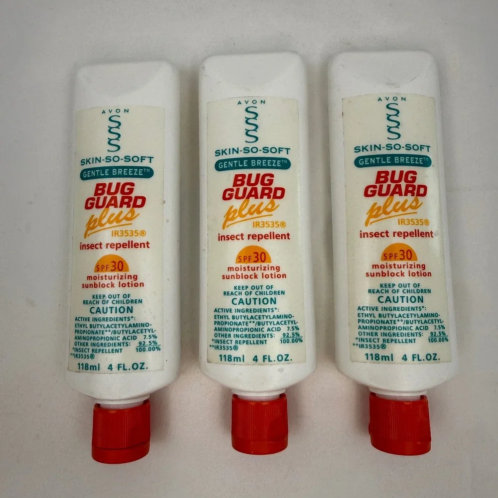 Avon Skin So Soft Bug Guard Plus SPF 30 Insect Repellent Lotion 4oz Lot of 3